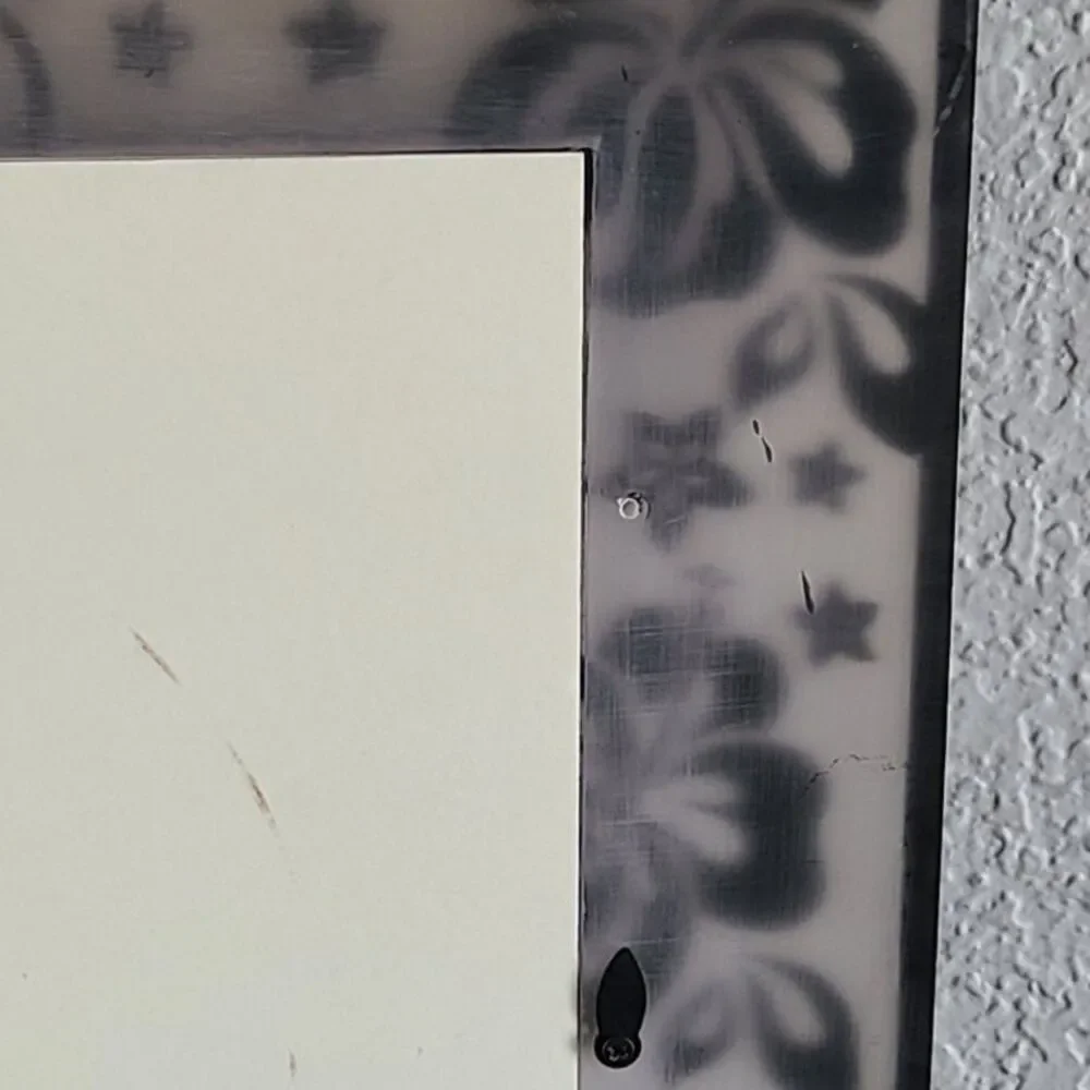 Black Floral Acrylic Picture Frame 5x7 Decorative Translucent Photo Holder Home